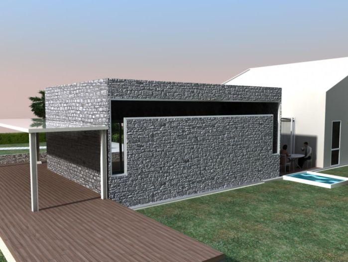 Combination of free volume and perimeter of useful open spaces in the presence of liquid assets, a country house - Συνδυασμός όγκου και ελεύθερων περιμετρικών χρηστικών υπαίθριων χώρων με παρουσία υγρών στοιχείων, σε εξοχική κατοικία