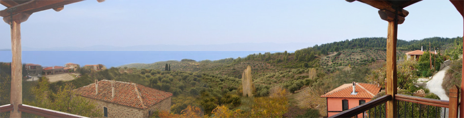 Panoramic view from the balcony of the house - Πανοραμική άποψη από τον εξώστη της μονοκατοικίας