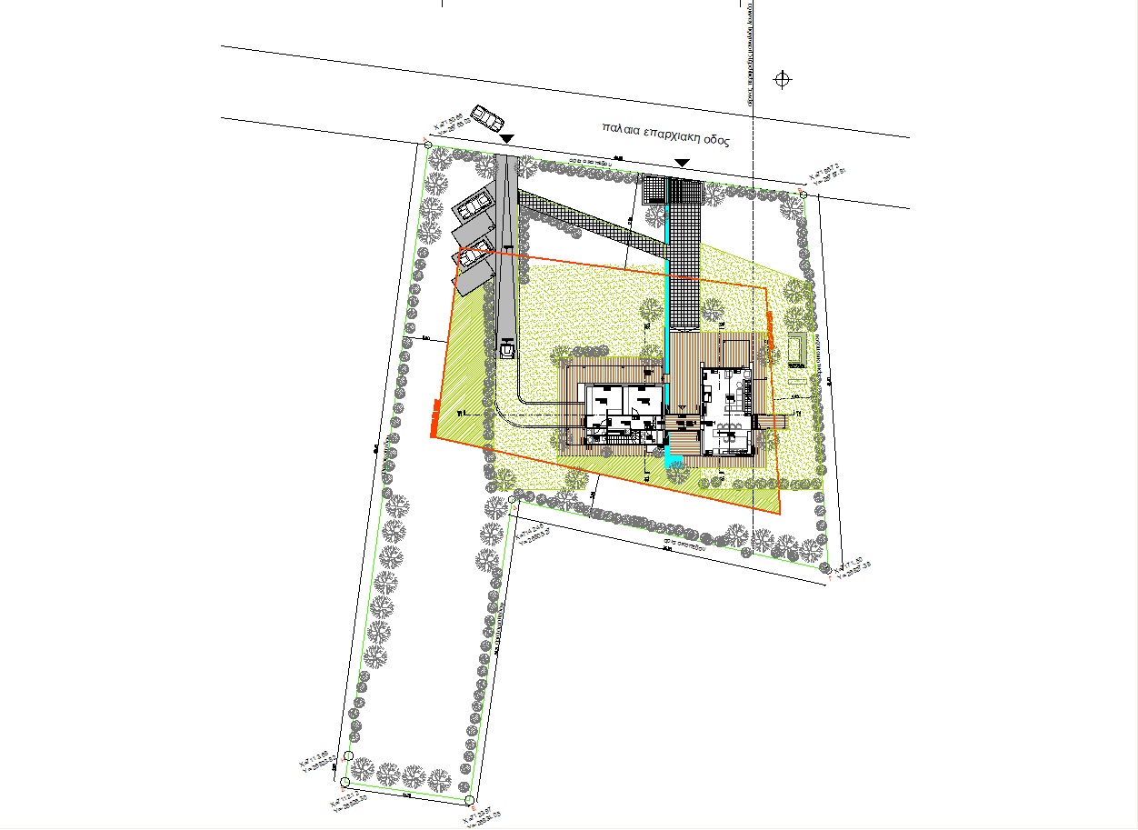 Placement on the plot - Τοποθέτηση στο οικόπεδο
