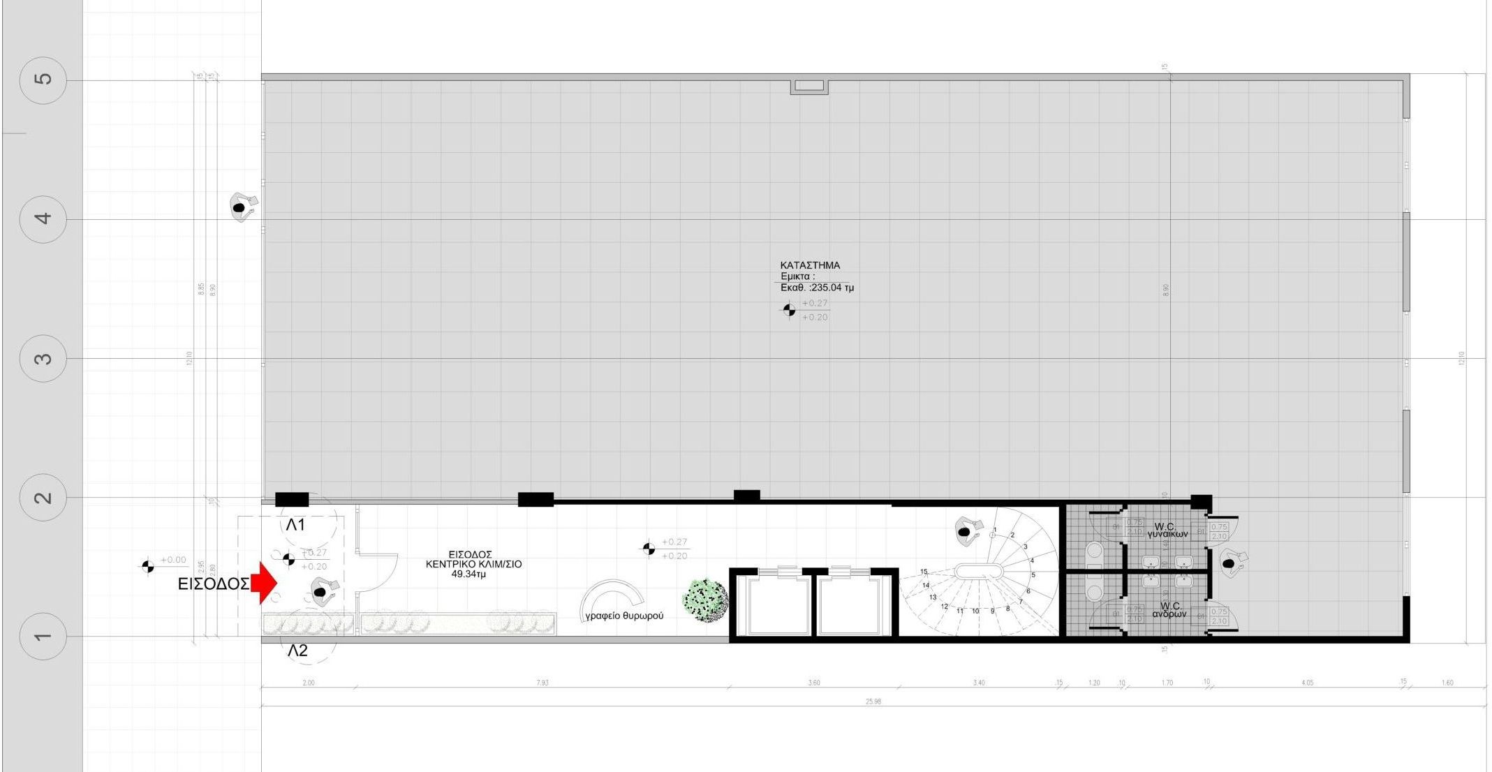Ground floor plan - Κάτοψη ισογείου